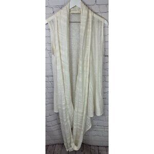 ALICE + OLIVIA Cream Sleeveless Wrap Drapey Infinity Cardigan Sweater Medium